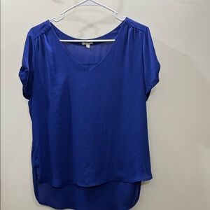 Lily Star Royal Blue V-Neck Blouse